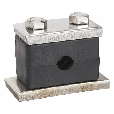 BEHRINGER PIPE SYSTEMS Vibration-Dampening Beta Clamp: Ribbed Bore, 304 Stainless Steel Clamp (MPN SHT3050-PP) - Vibration-Dampening Textured Core Beta Clamps