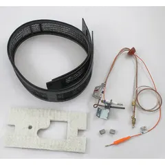 This pilot assembly is a replacement component for gas-fired water heaters and boilers. It provides the ignition flame that lights the main burner, ensuring reliable startup and safe operation in residential and commercial heating systems.