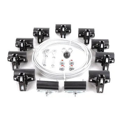 Dayton Festoon System Kit: Wire Rope, 60 ft – 60 ft, 76 ft Min Cable/Hose Required - Wire Rope Festoon Kits