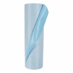 This non-woven fiber surface protection roll is made of UV-resistant blue polyester, 5 mil thick, 300 ft long, and 28 in wide. It provides temporary protection for surfaces during painting, sanding, or welding, shielding against spills, debris, and light abrasion. The material peels off cleanly without residue.