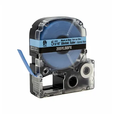 EPSON Sleeve Label: 3/16 in x 3/16 in, Polyolefin, Blue (Matte) - Epson Continuous Sleeve Label Roll Cartridges