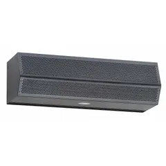 Unheated air curtain with standard profile, designed for 4 ft wide openings. Steel housing measures 10.7 in H x 48 in W x 13 in D, delivering 1,442 cfm of ambient airflow. Suitable for commercial or industrial doorways to maintain temperature control and reduce energy loss.