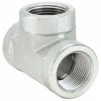 Hydraulic Hose Adapter: 3/4 in x 3/4 in Fitting Size, Female x Female, NPTF x NPTF, Rigid, Tee (MPN 2090-12-12S)