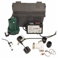 ZOELLER Sump/Battery Back-Up System: Corded Electric, 18 in Min. Sump Pit Dia., 1 1/2 in, Male (MPN 508-0017)