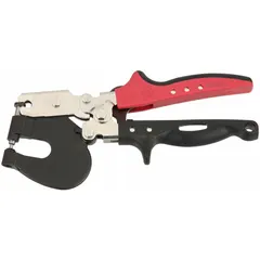 This hand-operated ceiling grid punch creates a 1/8 in hole with a 1 1/2 in throat depth. It is used for punching holes in ceiling grid components to accommodate hanger wires or clips during suspended ceiling installation.