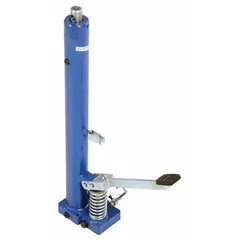Foot-operated pump for manual actuation of lifting and positioning tasks. Designed for use with Vestil equipment models HT-02-1616A, HT-05-1818A, HT-10-2036A, and LDLT-3060.