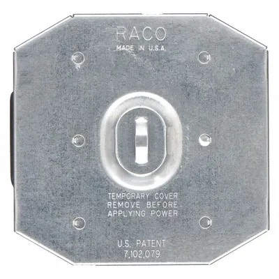 RACO Electrical Box Cover: 2 Gangs, Raised, 3/4 in Raised Ht, For Rectangular Box Shape - Wiring Protector Plates