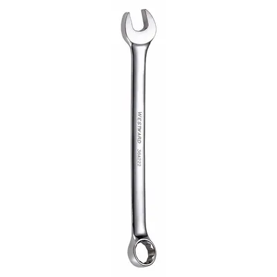 WESTWARD Combination Wrench: Alloy Steel, Chrome, 7 mm Head Size, 5 1/4 in Overall Lg - Metric 12-Point Combination Wrenches