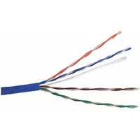 CAROL Category Cable: 14 pF/ft Max Capacitance, 1,000 ft Cable Lg, 24 AWG, Plenum, Blue, PVC, Std (MPN CP5.30.07)