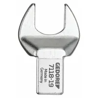 GEDORE Interchangeable Torque Wrench Head: 14mm x 18mm Drive Size, 31 3/4 mm Size, Open End (MPN 7118-32)