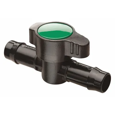 RAIN BIRD Shut Off Valve: On/Off Valve, Drip Irrigation Systems, Plastic, Black - Faucet Connections, Couplings, Shut-Off Valves & Regulators