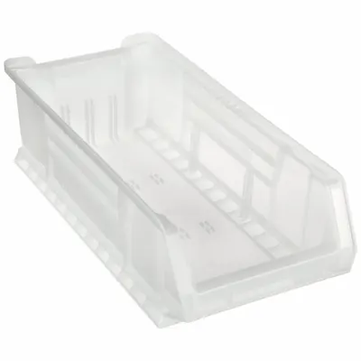 AKRO-MILS Clearview Hopper Bin, 11 in x 7 in, Clear, Stacking Capable - Clearview Hopper Bins