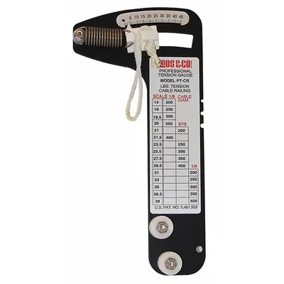 LOCOLOC PT-CR Stainless Steel Cable Railing Tension Gauge for 1/4 in Rope - Cable Railing Tension Gauges