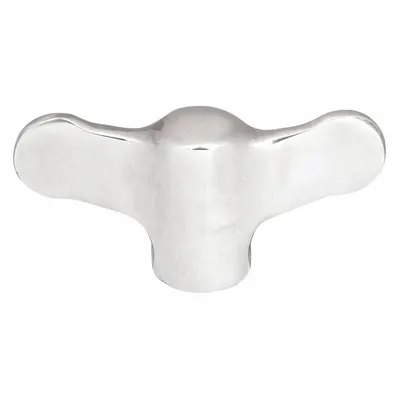 KIPP Hand Knob: Wing, Stainless Steel, 3/8"-16 Thread, 14 mm Thread Lg - Corrosion-Resistant Wing Knobs with Threaded Hole