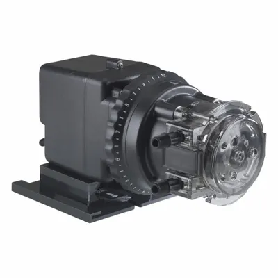 STENNER Peristaltic Chemical Metering Pump: 220V AC, 1/30 hp HP, 17 gpd Max. Flow Rate - Adjustable Flow Peristaltic Chemical Metering Pumps