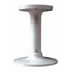 Aluminum ceiling mount designed for dome cameras. Installs with screws and includes mounting hardware. Compatible with VITEK VT-TJB021 junction box. Color: Ivory.
