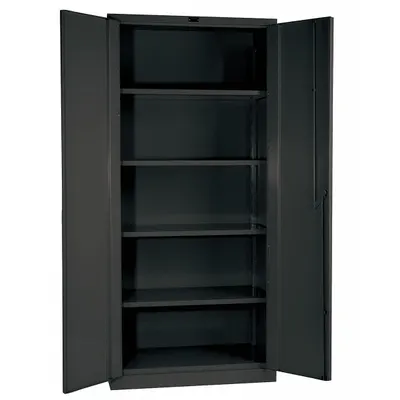 HALLOWELL Storage Cabinet: 48 in x 24 in x 78 in, Swing Handle & Padlock Hasp - Industrial Shelf Cabinets