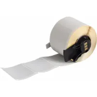 Pre-Cut Label Stock Roll: 1 1/2 in x 1 1/2 in, 1 1/2 in x 1 1/2 in, Polyester, Metal Detectable (MPN M6-32-486)