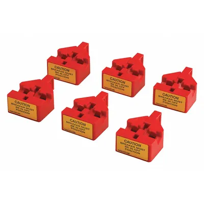 CONDOR Clamp-On Circuit Breaker Lockout, 120V AC, 6-Pack - Clamp-On Circuit Breaker Lockouts