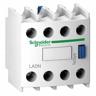 SCHNEIDER Auxiliary Contact Block: 4NC, 10 A Max Current (AC), Front Mount - Schneider Electric Auxiliary Contacts