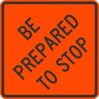 Traffic Sign: 24 in x 24 in Nominal Sign Size, Aluminum, 0.080 in, W3-4 MUTCD, Engineer, Orange (MPN G-12891-EG_24x24)