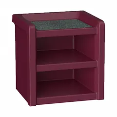 This CORTECH nightstand from the Endurance series features a laminate top and three shelves for organized storage. Overall dimensions: 21 1/2 in height, 21 in width, 18 in depth. Suitable for bedside use in commercial or residential settings.
