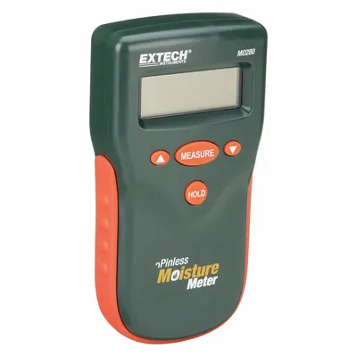 EXTECH Moisture Meter: Digital, LCD, Pinless, Carrying Case, Wood, Flat Pinless - Pinless Moisture Meters
