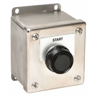 Siemens Control Station: Flush Push Button, 0 Pilot Lights, 1NO/1NC, Start - Push-Button Control Stations