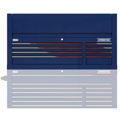 PROTO Top Chest: 8 Drawers, Heavy Duty, 55 in Overall Wd, 22 3/8 in Overall Dp - Heavy-Duty Top Chests