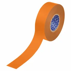 Solid orange polyester floor marking tape, 2 inches wide by 100 feet long, with a 22 mil thickness. Part of the Brady ToughStripe Max B-553 series, designed for high-visibility aisle marking, hazard zone delineation, and traffic lane guidance in industrial facilities, warehouses, and manufacturing plants.