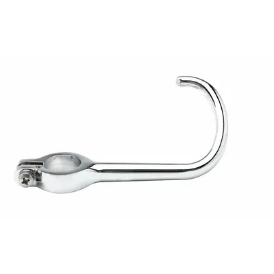 T&S BRASS Sprayer Hook: Brass, Chrome, 3 in Overall Lg - Faucet Sprayer Hardware & Repair Kits