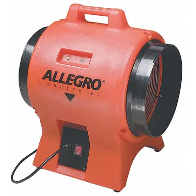ALLEGRO Confined Space Fan: 12 V DC, 12 in Duct Dia, 1/4 hp Horsepower - Axial Fans & Blowers