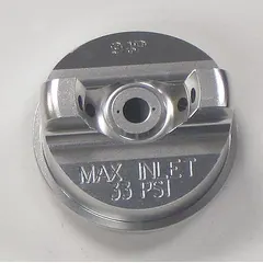 Replacement air cap for air sprayers, compatible with model 6202-1204-4. Used to restore atomization and spray pattern control in industrial finishing and coating applications.