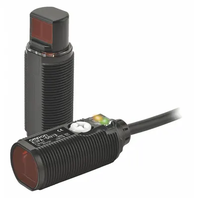 OMRON Photoelectric Sensor: M18 Threaded, Non-Terminated Cable, 10-30V DC, PNP - Cylindrical Sensors with Non-Terminated Cables