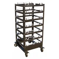 VISIONTRON Storage Cart, 24 Posts: Black, 77 in Overall Ht (MPN HPSC-24)