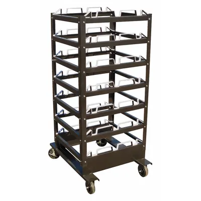 VISIONTRON Storage Cart, 24 Posts: Black - Storage Carts for Retractable Belt Barriers