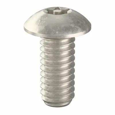 TAMPER-PRUF SCREW Tamper Resistant Screw: #8-32 Thread Size, 3/8 in Lg, Stainless Steel, Plain - Button Head Tamper-Resistant Machine Screws