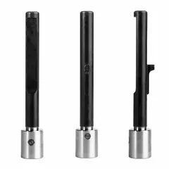 This magnetic pin guide is an accessory for nail guns, designed to hold pins magnetically for precise placement during fastening tasks. It is compatible with the Ramset T4SS tool, aiding in accurate pin alignment on concrete or steel surfaces.