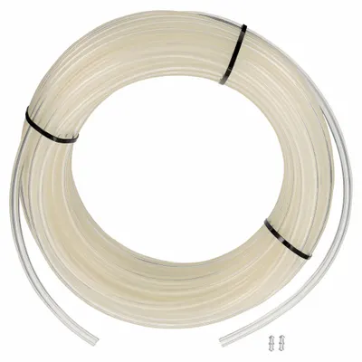 EAGLE BELTING Round Belt: Clear, 47/250 in Dia, For 1 1/2 in Min Pulley Dia, 100 ft Overall Lg - Hollow-Core Smooth Round Belts