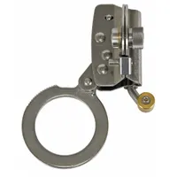 FALLTECH Rope Grab: 310 lb Capacity, Stainless Steel, O-Ring, Shock-Absorbing Lanyard, Silver (MPN G7491)