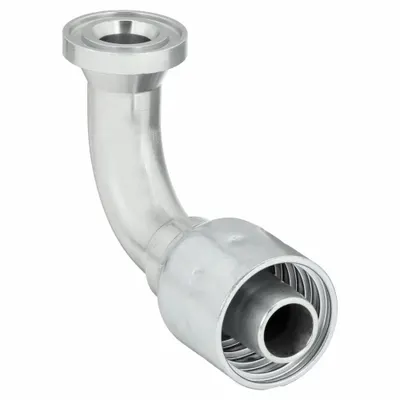 Parker 11943-16-16 Crimpable 90° Elbow Hydraulic Flange Fitting - Crimpable 90° Elbow, Hydraulic Flange Fittings