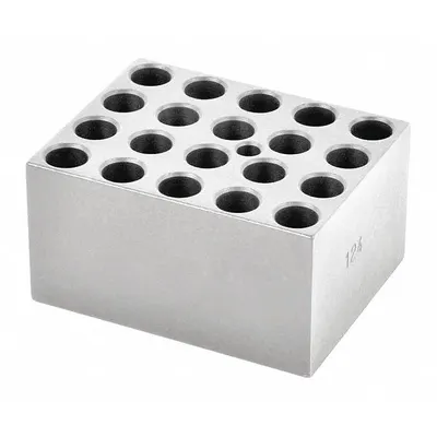 OHAUS Modular Block: Anodized Aluminum, 3 in Overall Wd, 3 3/4 in Overall Lg - Dry Bath Blocks