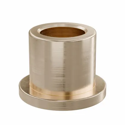 OILITE Flanged Sleeve Bearing: Bronze, SAE 841, 8 mm Bore, 12 mm OD, 12 mm Lg - Lubricated General Purpose Metallic Flanged Sleeve Bearings