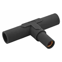 Paralleling Tee: Male-Male-Female, Black, 600V AC/600V DC, 150 A, Series 15 (MPN HBL15PTBK)
