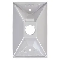 BELL Cluster Cover: Die-Cast Aluminum, Weatherproof Cluster, 1 Gangs, 4 5/8 in Overall Ht, 3R, Gray (MPN 5186-0)