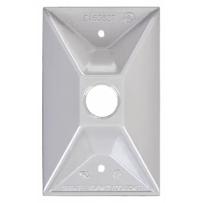 BELL Cluster Cover: Die-Cast Aluminum, Weatherproof Cluster, 1 Gangs, 4 5/8 in Overall Ht - Aluminum & Zinc Weatherproof Electrical Box Covers