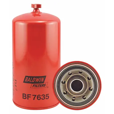 BALDWIN FILTERS Fuel Filter: Spin-On, 5 3/8 in Outside Dia, 1 3/8"-16 Thread Size, Cellulose - Spin-On Fuel Filters