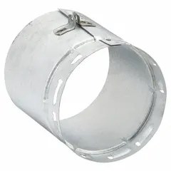 This universal adapter is constructed from zinc-coated steel for Category I venting applications. It features a snap-lock connection and a 5 1/2-inch inlet diameter, with a 6-inch length. Suitable for connecting 5-inch ductwork in HVAC ventilation systems.