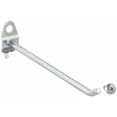 TRITON PRODUCTS 30-Degree Single Hook for Round-Hole Pegboard - Hooks for Round-Hole Pegboard