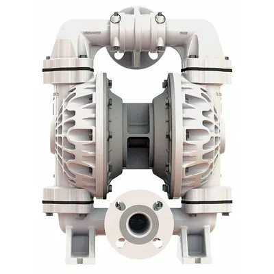 VERSAMATIC Double Diaphragm Pump: Polypropylene Body, 1 1/2 in, Flange Connection - Polypropylene Housing AODD Pumps